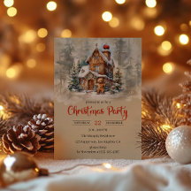 Rustic Gingerbread House Christmas Party
