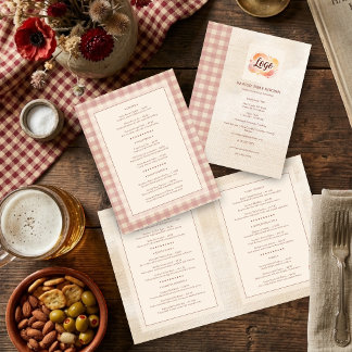 Rustic Gingham Farmhouse Restaurant TMF26 Menu