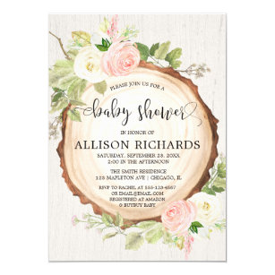 rustic flower baby shower