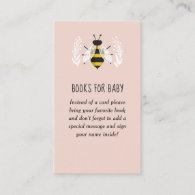 Rustic Girl Mama to Bee Baby Shower Book Request Enclosure Card