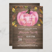 Rustic Girl Pumpkin Fall Baby Shower Invitation (Front/Back)