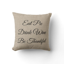 Rustic Give Thanks Quote Throw Pillow