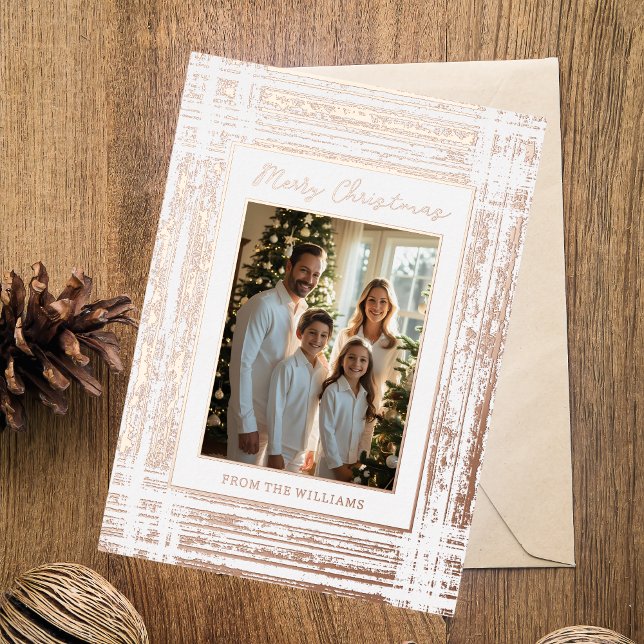 Rustic Glam Foil Christmas Card Template Custom  (Creator Uploaded)