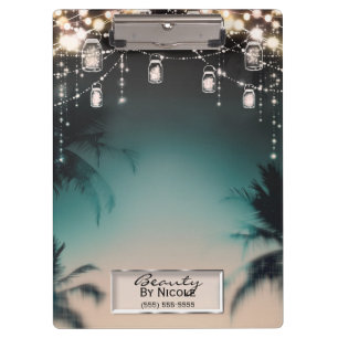 Rustic Glam Mason Jar Lights Glam Personalized Clipboard