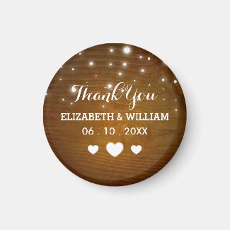 Rustic Glitter Lights - Wedding Thank You Favor
