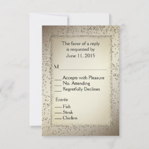 Rustic Glitter RSVP w Entree Choices