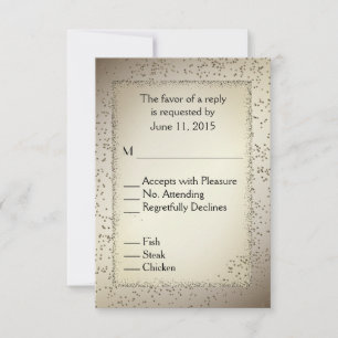 Rustic Glitter RSVP w Entree Choices X