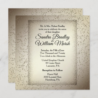 Rustic Glitter Wedding Invitation