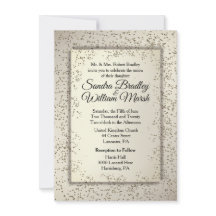 Rustic Glitter Wedding Invitation