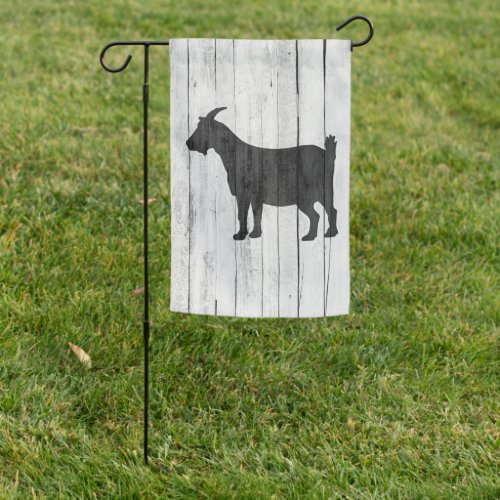 Rustic Goat Black and White Country Farmhouse Garden Flag