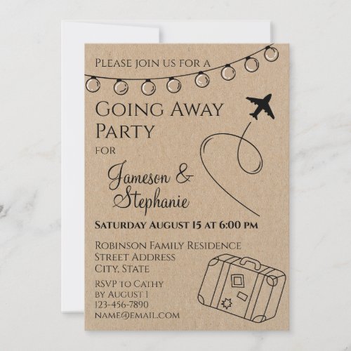 Rustic Going Away Party Invitation