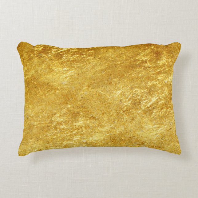 Rustic Gold Digital Print Accent Pillow (Front)
