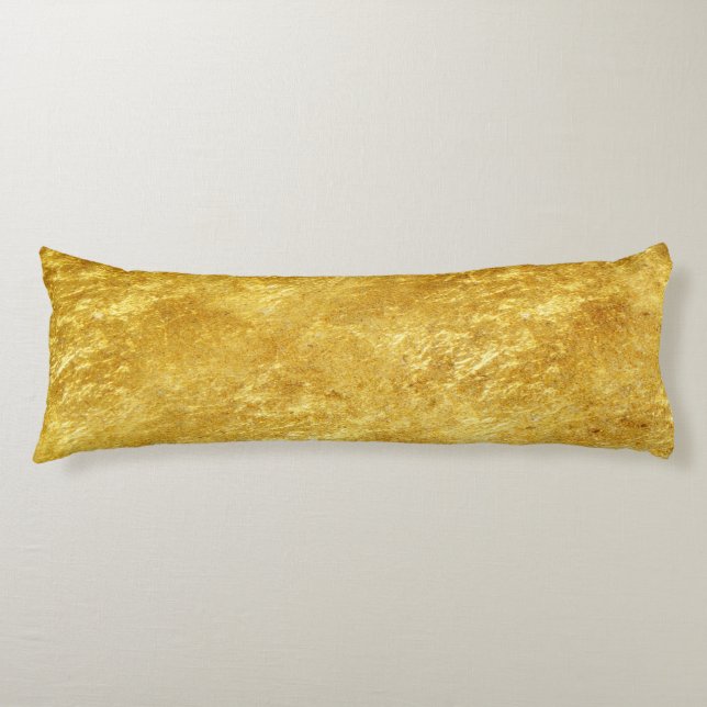 Rustic Gold Digital Print Body Pillow (Front)