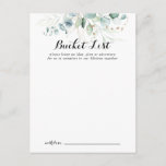 Rustic Gold Floral Wedding Bucket List Cards<br><div class="desc">These rustic gold floral wedding bucket list cards are the perfect activity for a simple wedding reception or bridal shower. This artistic design features hand-drawn gold floral and watercolor eucalyptus green foliage,  inspiring natural beauty.

Change the wording to suit any life event. Bucket list sign is sold separately.</div>