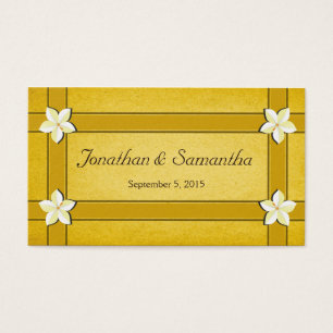 Rustic Gold Floral Wedding Favor Favour Tags