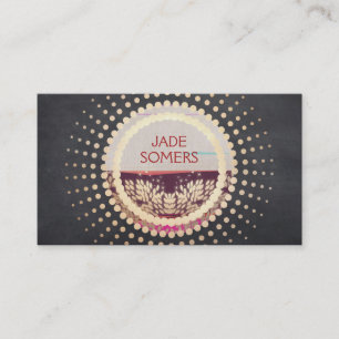 Rustic Gold Framed Horizon Logo Business Card