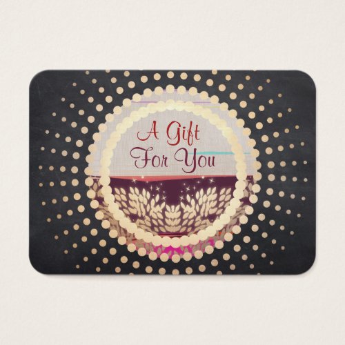 Rustic Gold Framed Horizon Logo Gift Card Business Card