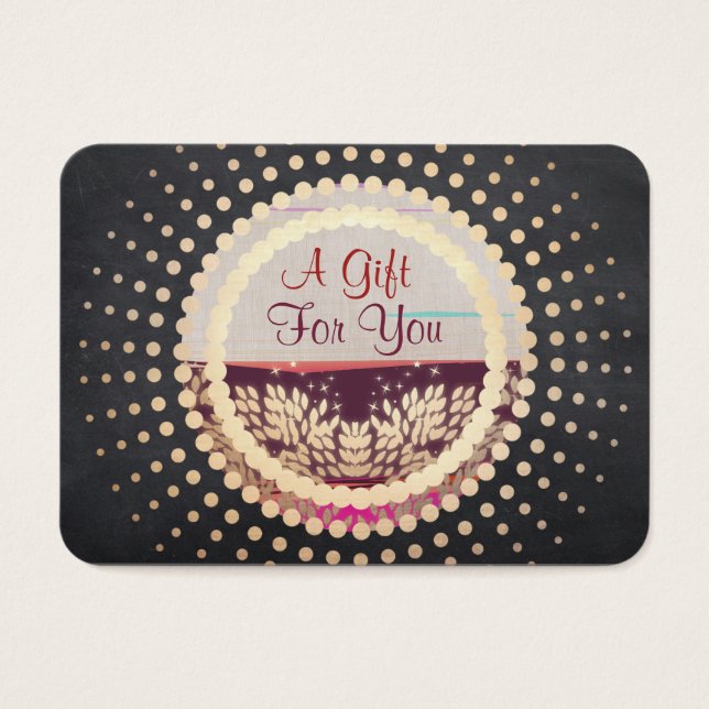 Rustic Gold Framed Horizon Logo Gift Card (Front)