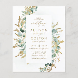 Rustic gold greenery Budget All In One Wedding