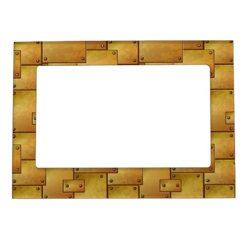 Rustic Gold Industrial  Magnetic Frame