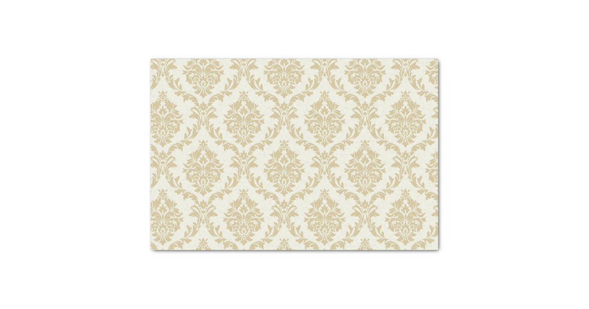 rustic gold,ivory,vintage,damasks,victorian,floral tissue paper Zazzle