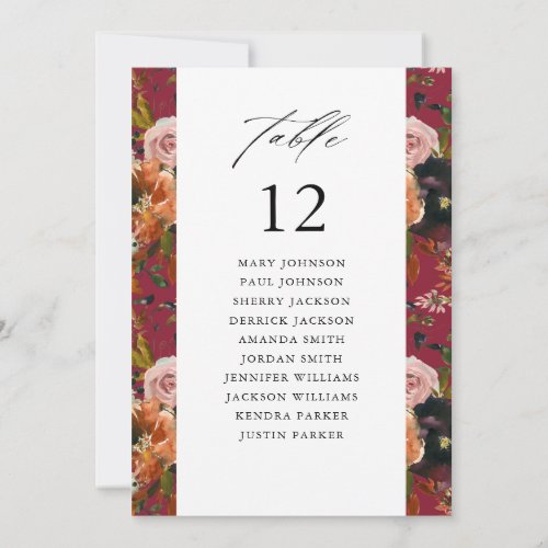 Rustic Gold, Purple B2 Table Number Seating Chart