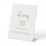 Rustic Gold Script Oh Snap Wedding Hashtag Sign