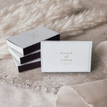 Rustic Gold Script Wedding Favor Matchboxes<br><div class="desc">These rustic gold script wedding favor matchboxes are perfect for a country wedding. The simple and modern gold and white design features unique whimsical handwritten calligraphy lettering with a contemporary minimalist boho style. Customizable in any color. Keep the design minimal and simplistic, as is, or personalize it by adding your...</div>