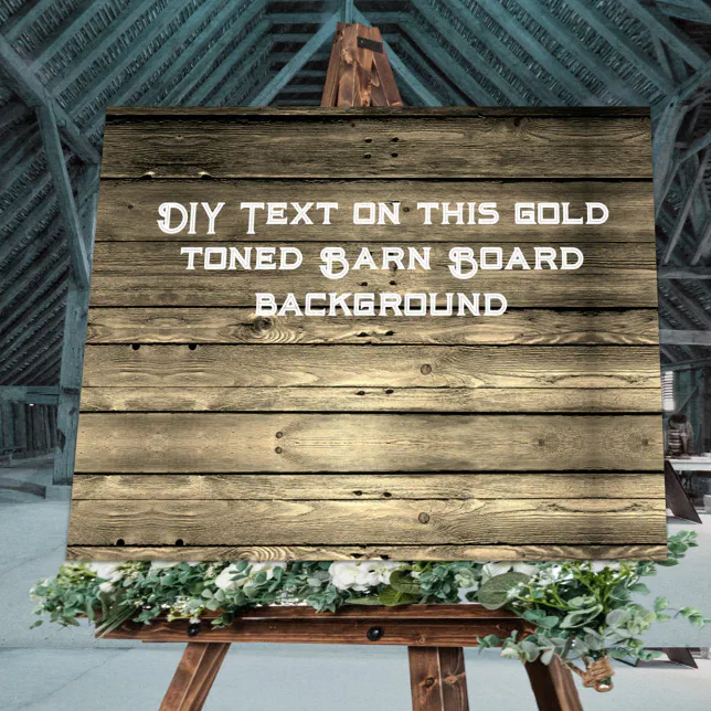 Rustic Posterboard Rustic Gold Tone XL DIY Barn Board Poster | Zazzle