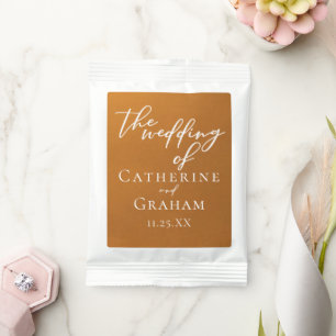 Rustic Gold Typography Custom Simple Fall Wedding Margarita Drink Mix