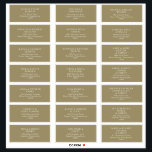 Rustic Gold Typography Guest Address Labels<br><div class="desc">These rustic gold typography guest address labels are perfect for your tropical beach boho wedding. Designed with minimalist simple rustic sandy gold typography. It's sure to match your modern bohemian coastal destination wedding vibes.</div>