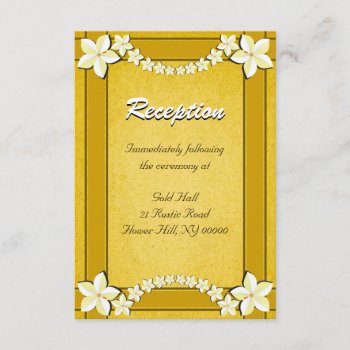 Rustic Gold Wedding Reception Enclosure Cards by sunnymars at Zazzle