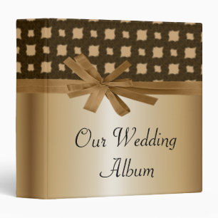 Rustic Golden Bow & Rope Country Wedding Binder