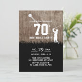 Rustic Golf Birthday Party Invitation (Standing Front)
