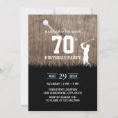 Rustic Golf Birthday Party Invitation (Front)
