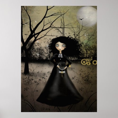 Rustic Goth Steampunk Alchemy Art Poster