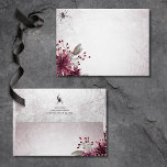 Rustic Gothic Black & Burgundy Halloween Wedding Envelope<br><div class="desc">Step into a realm of dark romance with our exquisite gothic or Halloween wedding suite that seamlessly blends rustic elegance with a touch of eerie allure. Adorned with intricate pink, burgundy, and black florals, this design is a mesmerizing masterpiece that captures the essence of your unique love story. Against a...</div>