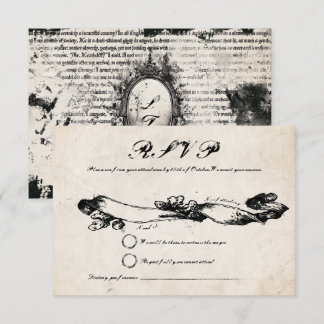 Rustic Gothic Wedding RSVP Card