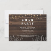 Rustic Grad Class of 2022 Graduation Party Photo Invitation (Front)