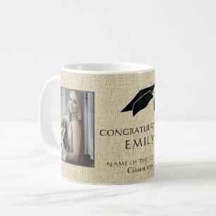 Rustic Graduate Congratulations Photo Graduation Coffee Mug