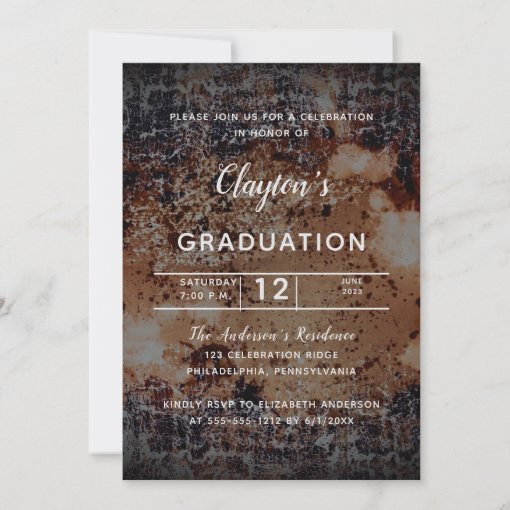 Rustic Graduate Photo Announcement | Party | Zazzle