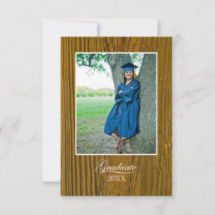 Rustic Graduation Celebration with Photo Invitation