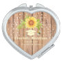 Rustic Graduation Class of Floral Sunflower  Compact Mirror