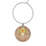 Rustic Graduation Class of Floral Sunflower  Wine Charm