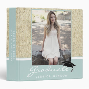 Rustic Graduation Keepsake Photo Album 3 Ring Binder