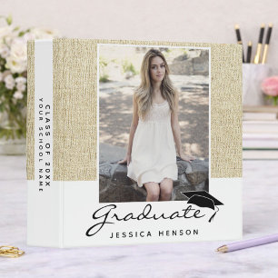 Rustic Graduation Keepsake Photo Album 3 Ring Binder