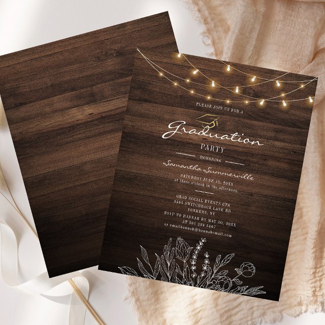 Rustic Graduation Party 2025 Invitation (Rustic Graduation Party 2025 Invitation)