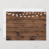 Rustic Graduation Party Elegant Lights Wood Photo Invitation (Back)