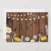 Rustic Graduation Party Wild Flowers Floral Photo Invitation (Back)