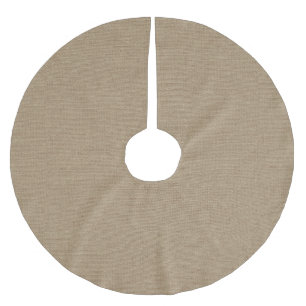 Rustic grain sack burlap fabric pattern Christmas Brushed Polyester Tree Skirt